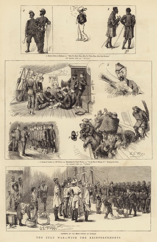 A zulu háború, az erősítéssel alkotó: Charles Edwin Fripp