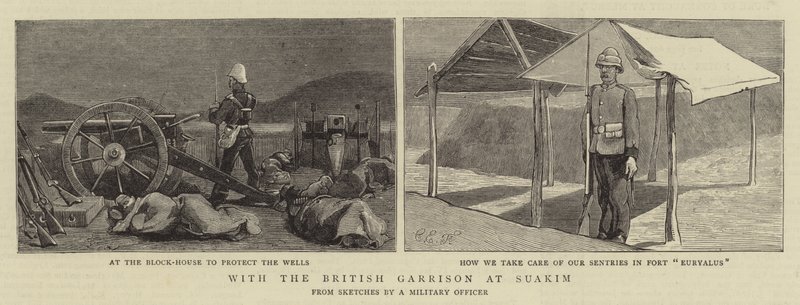 A brit helyőrséggel Suakimban alkotó: Charles Edwin Fripp
