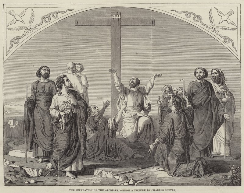 Az apostolok szétválása alkotó: Charles Gleyre