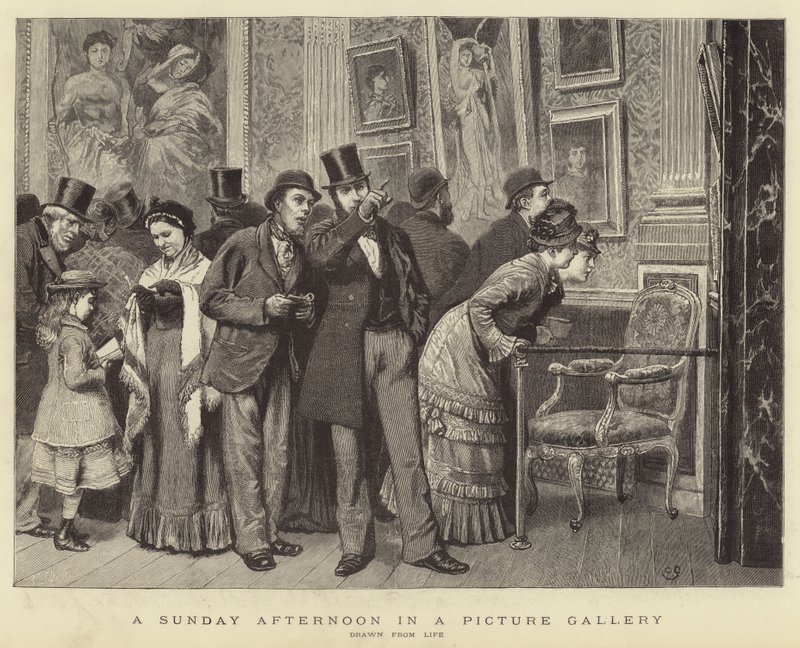 Vasárnap délután egy Képgalériában alkotó: Charles Green