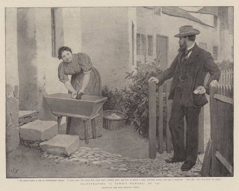 Egy város emlékének illusztrálása, Q alkotó: Charles Green