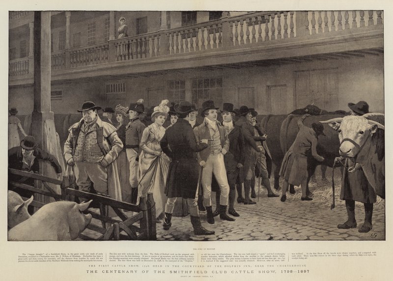A Smithfield Klub szarvasmarha-kiállításának századik évfordulója, 1798-1897 alkotó: Charles Green