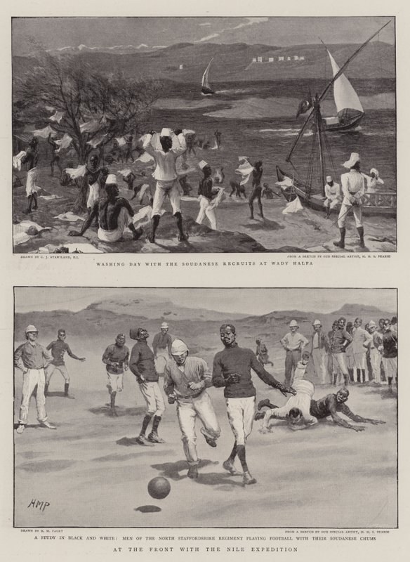 A fronton a nílusi expedícióval alkotó: Charles J. Staniland