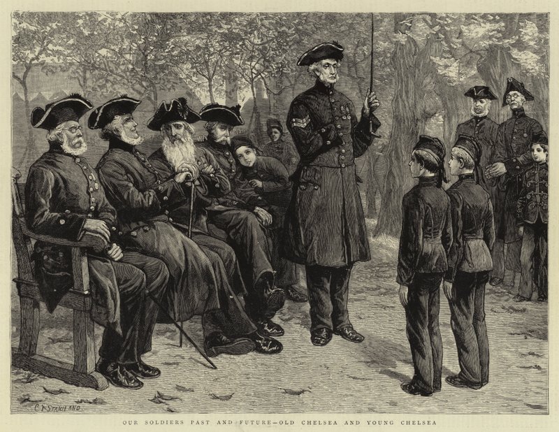 Katonáink múlt és jövő, régi Chelsea és fiatal Chelsea alkotó: Charles J. Staniland