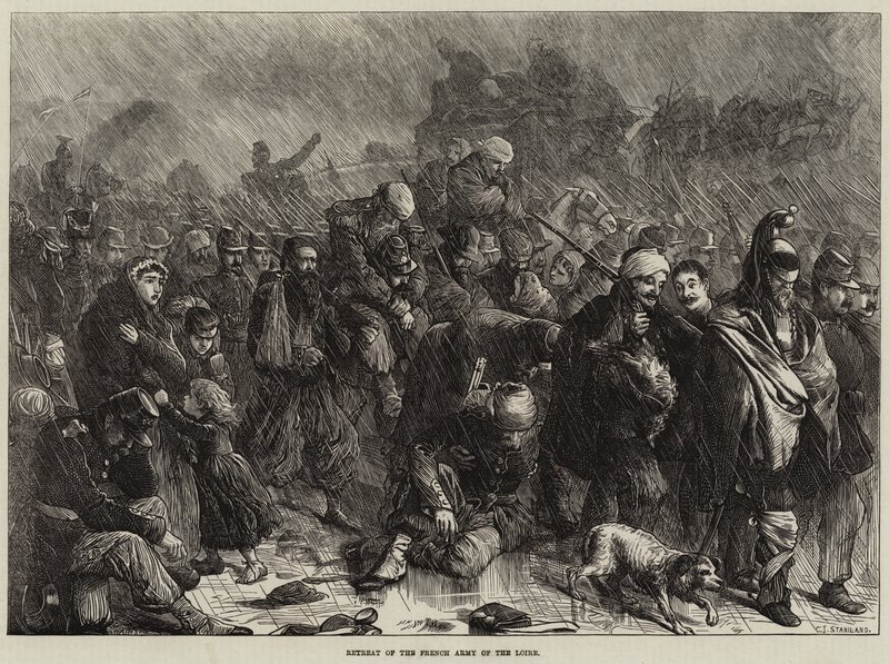 A Loire-i francia hadsereg visszavonulása alkotó: Charles J. Staniland