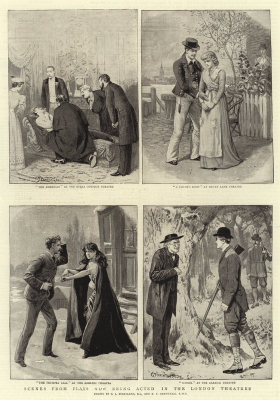 Jelenetek a színdarabokból, amelyeket most a londoni színházak játszanak alkotó: Charles J. Staniland