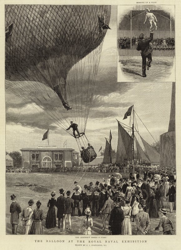 A léggömb a Királyi Haditengerészeti Kiállításon alkotó: Charles J. Staniland