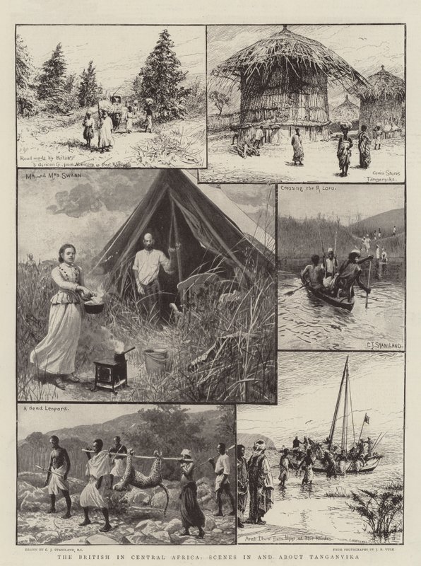 A britek Közép-Afrikában, Jelenetek Tanganyikában és arról alkotó: Charles J. Staniland