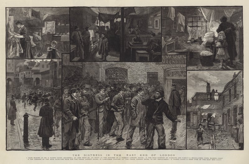 A vészhelyzet London East End-én alkotó: Charles J. Staniland