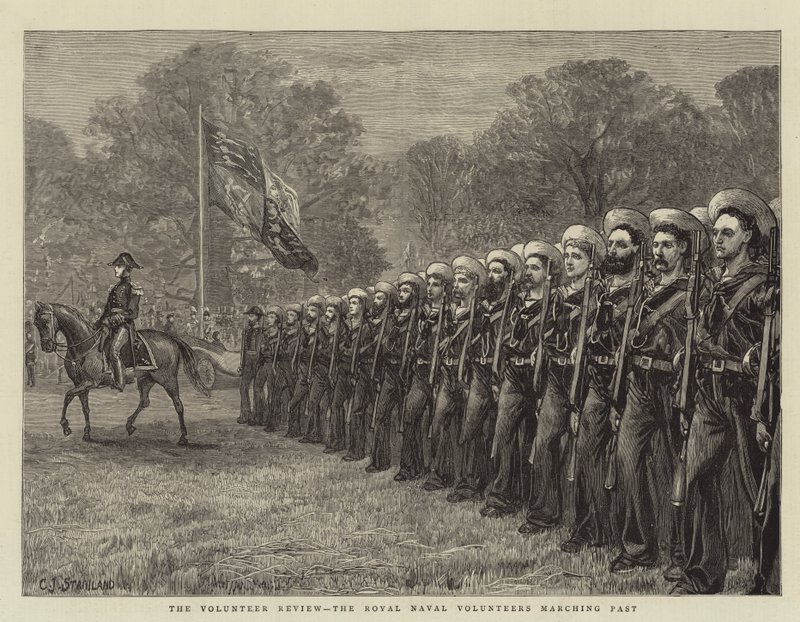 The Volunteer Review, a Royal Naval Volunteers Marching Past alkotó: Charles J. Staniland
