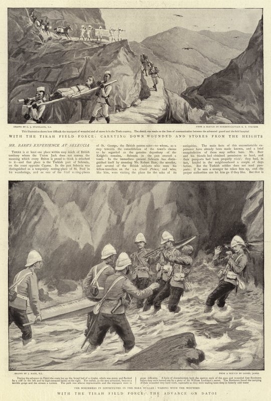 A Tirah-i tábori erőkkel a Datoi elleni előrenyomulást alkotó: Charles J. Staniland