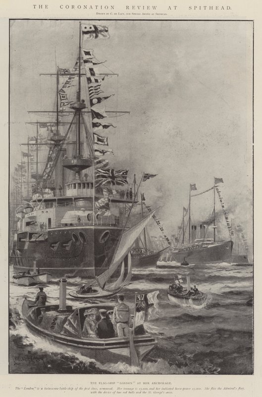 The Coronation Review at Spithead alkotó: Charles John de Lacy