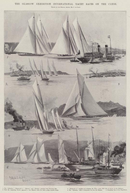 A Glasgow Exhibition International Yacht Races a Clyde-on alkotó: Charles John de Lacy