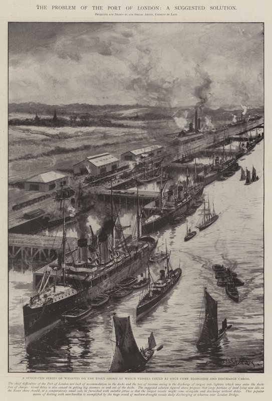 A londoni kikötő problémája, egy megoldási javaslat alkotó: Charles John de Lacy