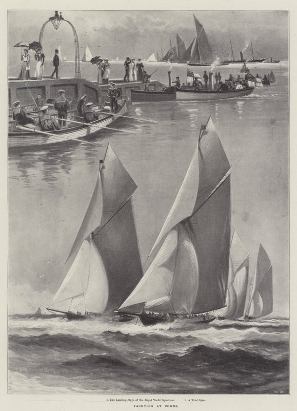 Yachtozás Cowes-ban alkotó: Charles John de Lacy
