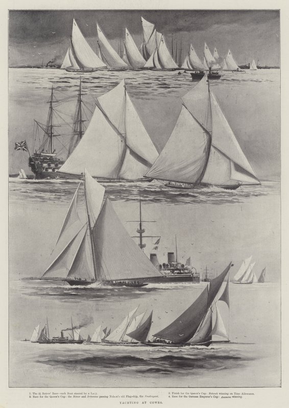 Vitorlázás Cowes-ban alkotó: Charles John de Lacy