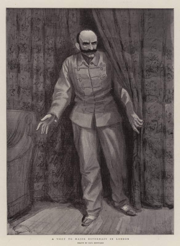Látogatás Esterhazy őrnagynál Londonban alkotó: Charles Paul Renouard