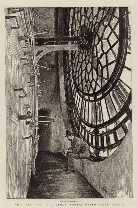 Big Ben és az óratorony, a Westminster-palota alkotó: Charles Paul Renouard