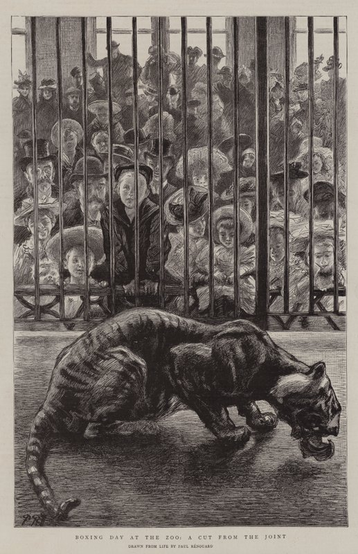 Boxing Day az Állatkertben, egy vágás az ízületből alkotó: Charles Paul Renouard