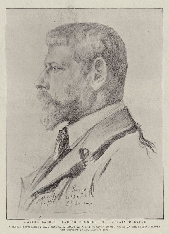 Maitre Labori, Dreyfus kapitány vezető jogtanácsosa alkotó: Charles Paul Renouard