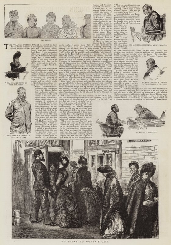 Vázlatok a londoni rendőrségi bíróságokon alkotó: Charles Paul Renouard
