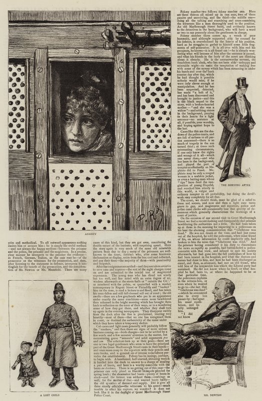 Vázlatok a londoni rendőrségi bíróságokon alkotó: Charles Paul Renouard
