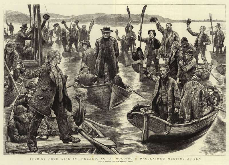 Tanulmányok az Írországi életből, No X, Proclaimed Meeting at Sea alkotó: Charles Paul Renouard