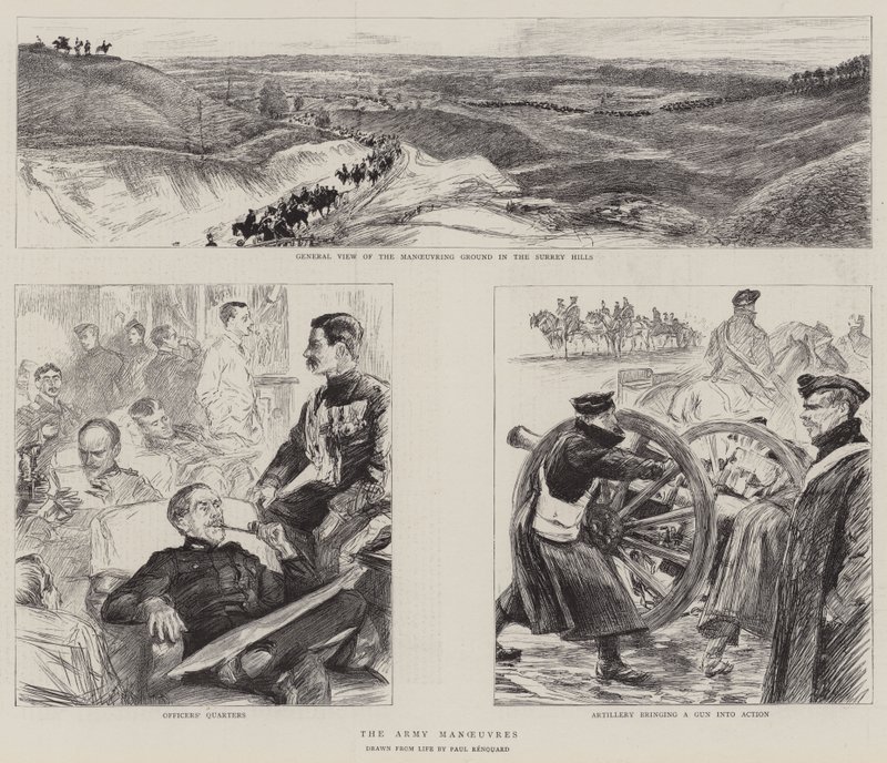 A hadsereg manőverei alkotó: Charles Paul Renouard