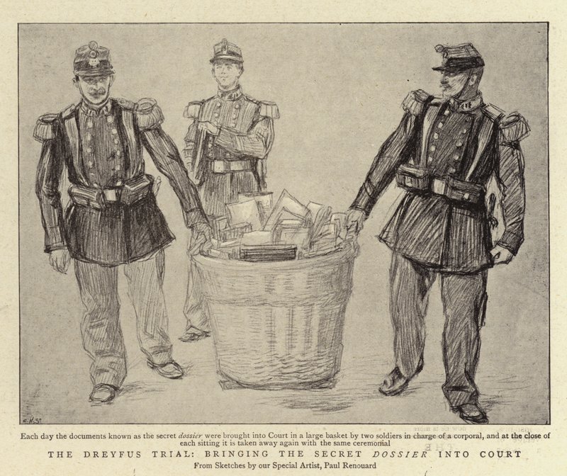 A Dreyfus-per, a titkos dosszié bíróság elé állítása alkotó: Charles Paul Renouard