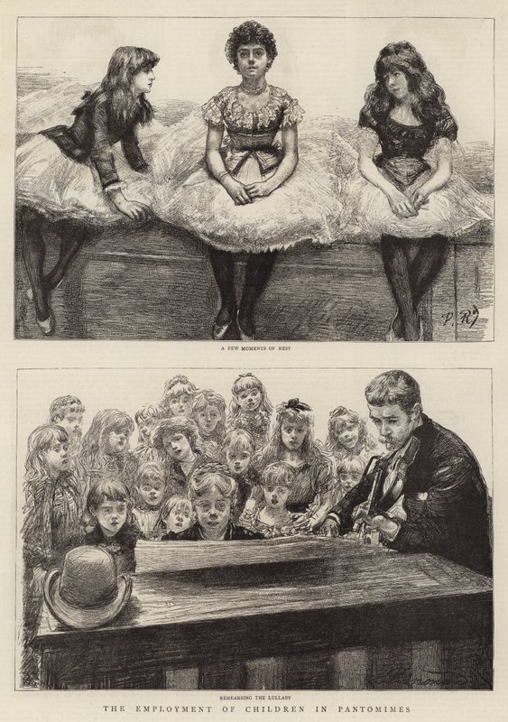 Gyermekek foglalkoztatása Pantomimesben alkotó: Charles Paul Renouard
