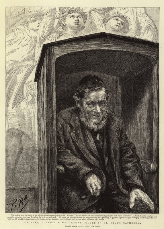 Jegyeket, kérem, egy jól ismert alak a Szent Pál-székesegyházban alkotó: Charles Paul Renouard