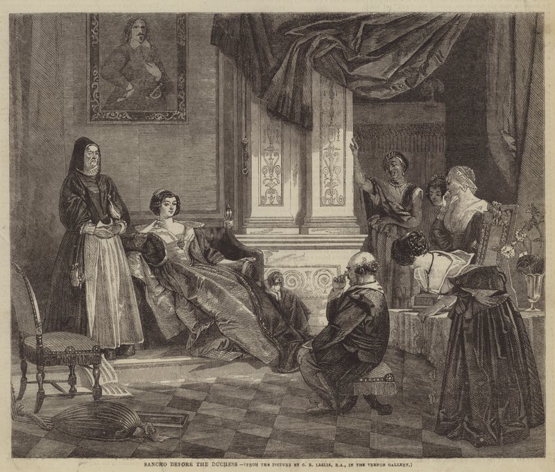 Sancho a hercegnő előtt alkotó: Charles Robert Leslie