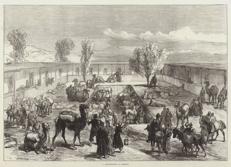 Karavánszeráj Kashgarban alkotó: Sir John Charles Robinson