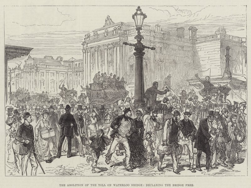 A Waterloo híd útdíjának eltörlése, a híd ingyenessé nyilvánítása alkotó: Sir John Charles Robinson