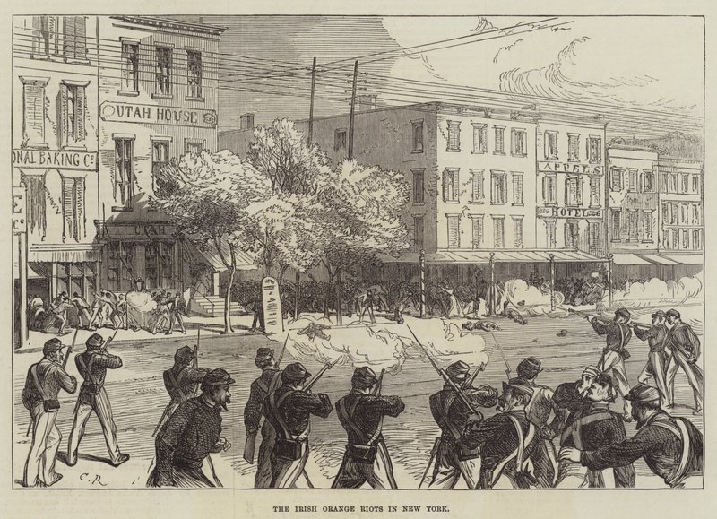 Az Irish Orange Riots New Yorkban alkotó: Sir John Charles Robinson