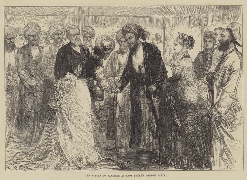Zanzibár szultána Lady Frere kerti partiján alkotó: Sir John Charles Robinson