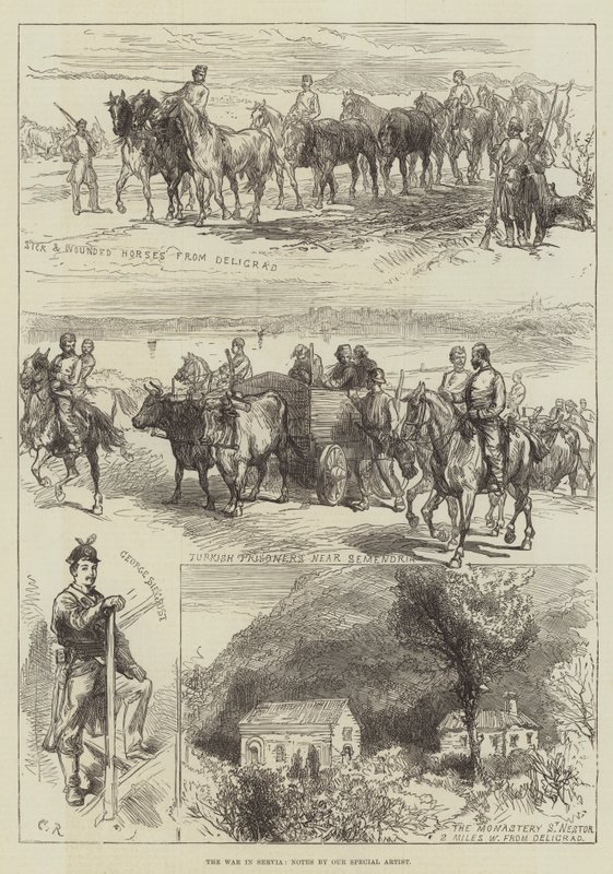 A háború Szerbiában alkotó: Sir John Charles Robinson