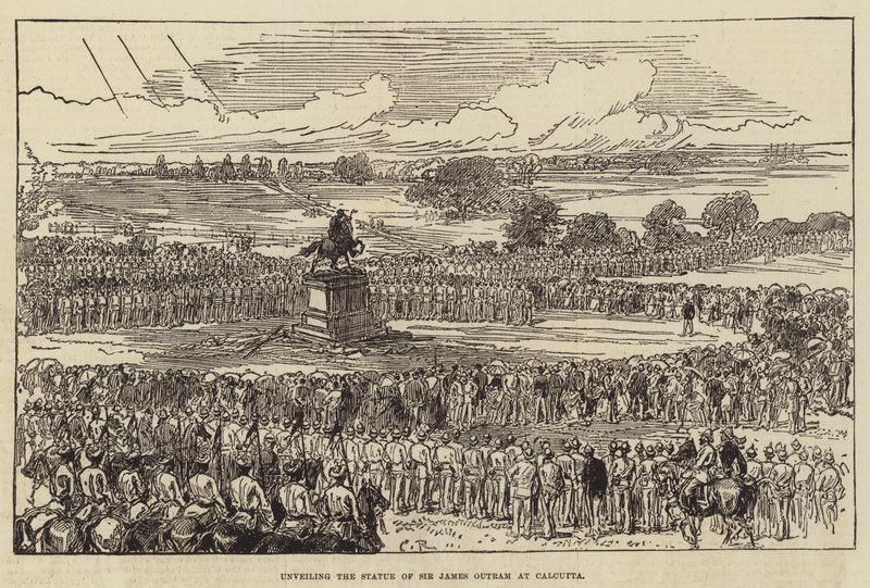 Sir James Outram szobrának leleplezése Kalkuttában alkotó: Sir John Charles Robinson