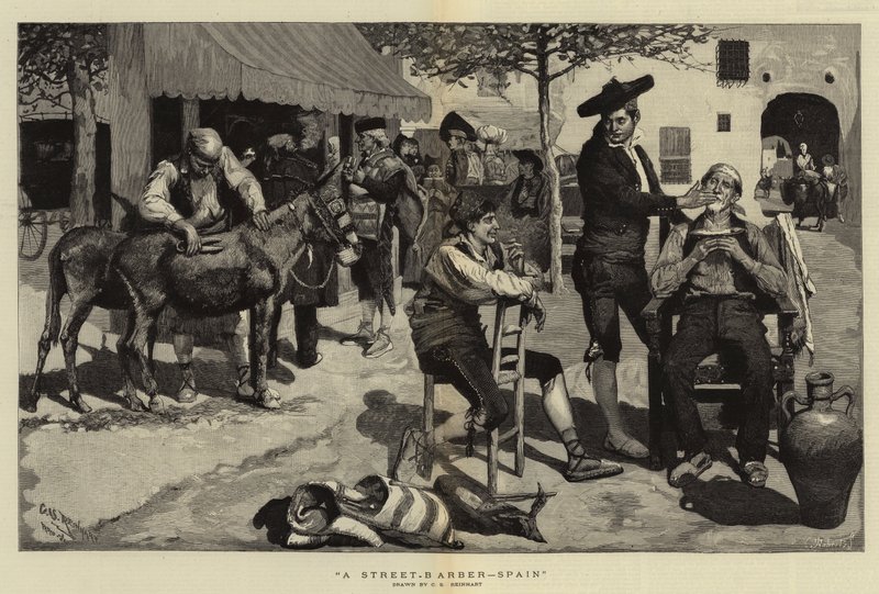 Utcai borbély, Spanyolország alkotó: Charles Stanley Reinhart