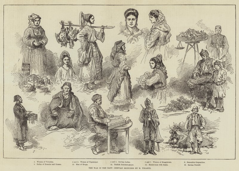 A keleti háború, Servian Sketches alkotó: Charles Yriarte