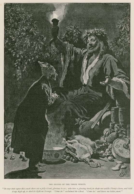Illusztráció: Charles Dickens karácsonyi énekéhez (litho) alkotó: Charles (after) Green