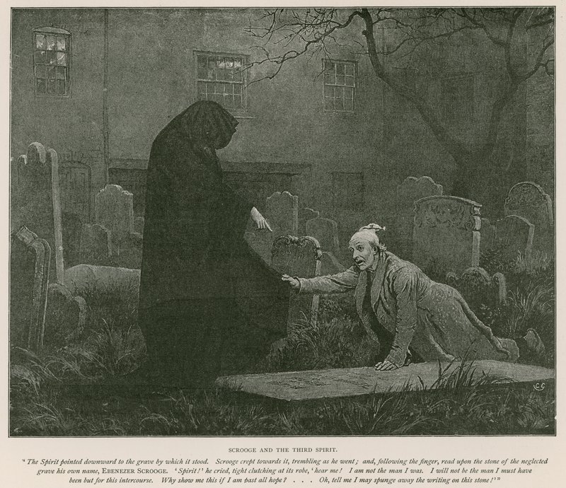 Illusztráció: Charles Dickens karácsonyi énekéhez (litho) alkotó: Charles (after) Green