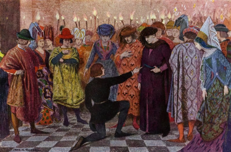 Jeanne of Arc: Jeanne és a Dauphin (színes litó) alkotó: Charles A. Buchel