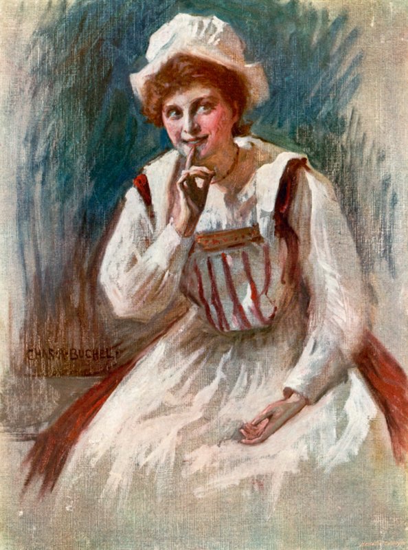 Tizenkettedik éjszaka: Maria, Miss Zeffie Tilbury (színes litó) alkotó: Charles A. Buchel