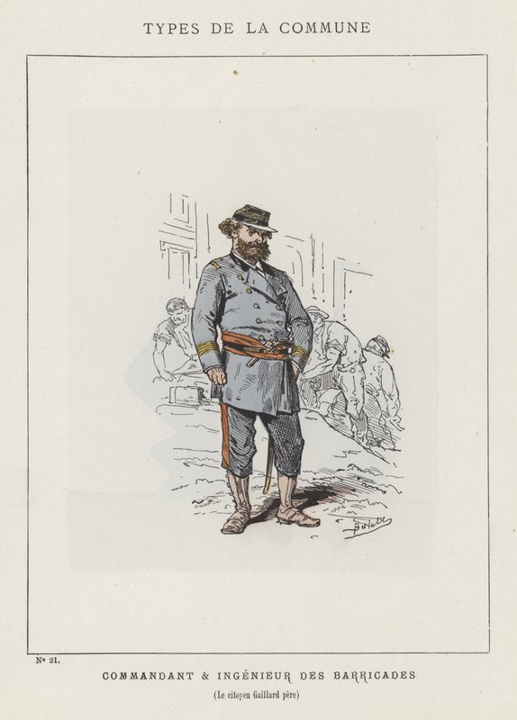 A Barikádok parancsnoka és mérnöke, Gaillard pere polgár alkotó: Charles Albert d Arnoux Bertall