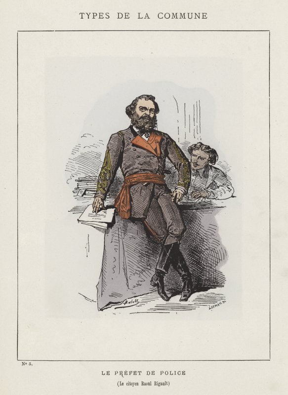 A rendőrprefektus, Raoul Rigault polgár alkotó: Charles Albert d Arnoux Bertall