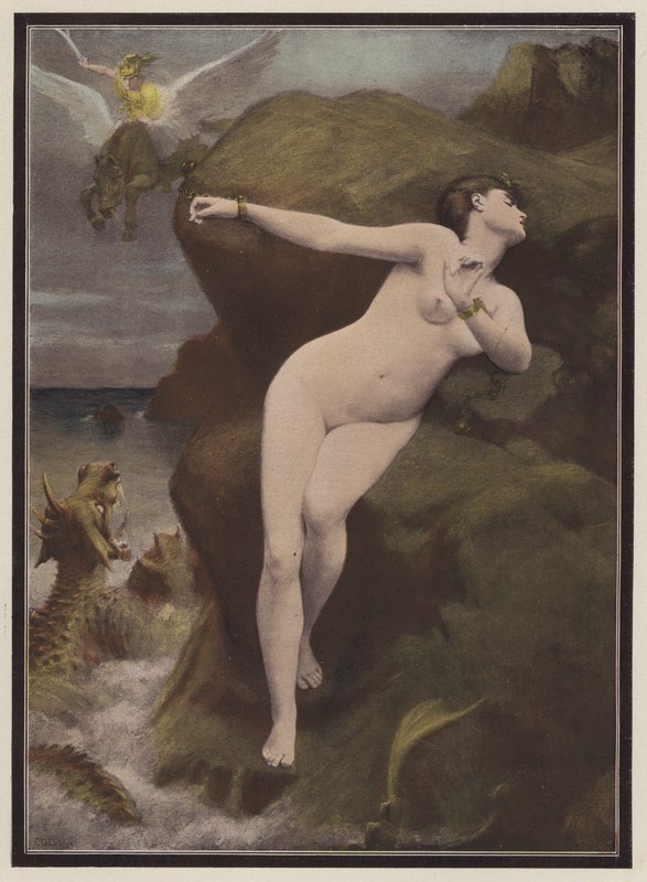 Androméda (színes litó) alkotó: Charles Alexandre Coessin de la Fosse