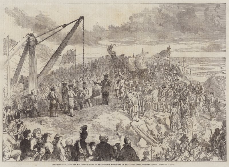 A Wallace-emlékmű alapkőletételének ünnepsége a Craig-apátságon, Stirling alkotó: Charles Altamont Doyle