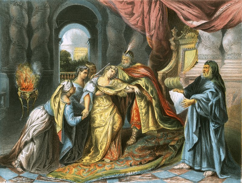 Eszter Ahasvérus előtt alkotó: Charles Antoine Coypel