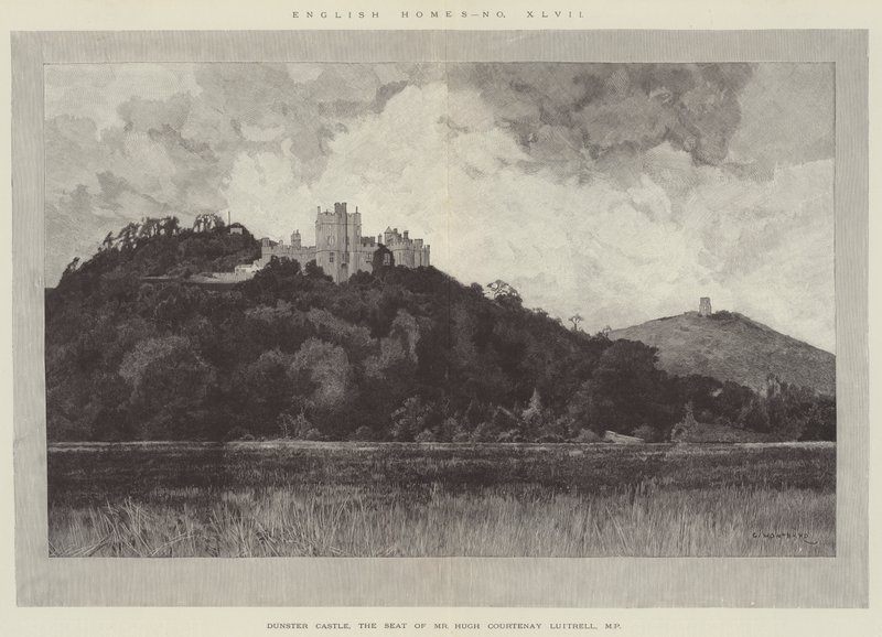 Dunster kastély, Hugh Courtenay Luttrell, parlamenti képviselő székhelye alkotó: Charles Auguste Loye